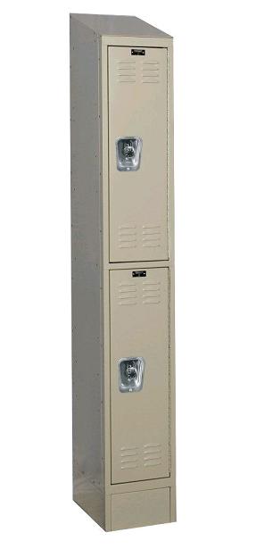 Click here for more Hallowell Ready Built Lockers w/ Sloped Tops, Bases & Locks by Worthington