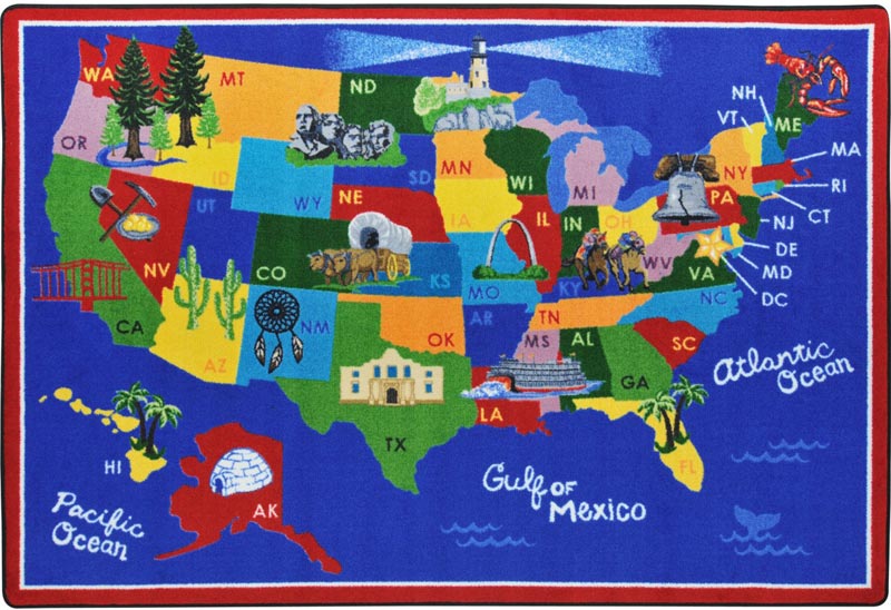 Joy Carpets Maps & Geography Rugs