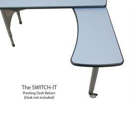 Switch-It Pivoting School Desk Return (42'' W x 18'' D) product image