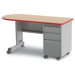 Cascade Bullet Desk with Single Pedestal product image