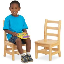 8'' H, Pair KYDZ Ladderback Wooden Chairs (1-2 Years) product image