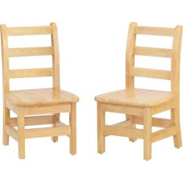 10'' H, Pair KYDZ  Ladderback Wooden Chairs (Pre-K) product image