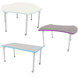 ESTO Adjustable Height Activity Tables w/ HPL Top & T-Mold Edge   product image