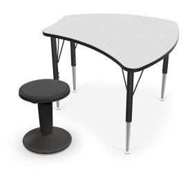 Economy Shapes Desk & Hierarchy Grow Adjustable Stool Bundle product image