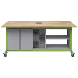 Explorer Dual Storage Cabinet with Peg Board Maker Tables by Haskell product image