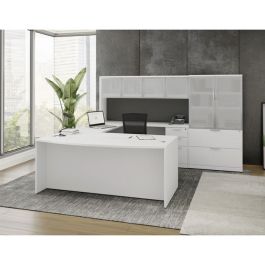 OS Laminate Bow Front U-Shape Desk Suite w/ Deluxe Full Pedestal & 2 Drawer Lateral File product image