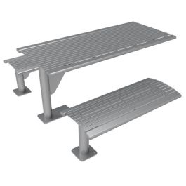 Phoenix Cantilever Horizontal Steel Slat Table product image