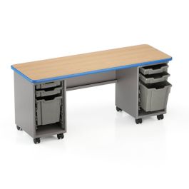 Cascade Teacher Desks with Double Cabinet product image