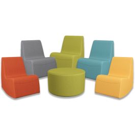 Campfire Flowform Soft Seating Set- 5 Soft Rockers + 1 Ottoman product image