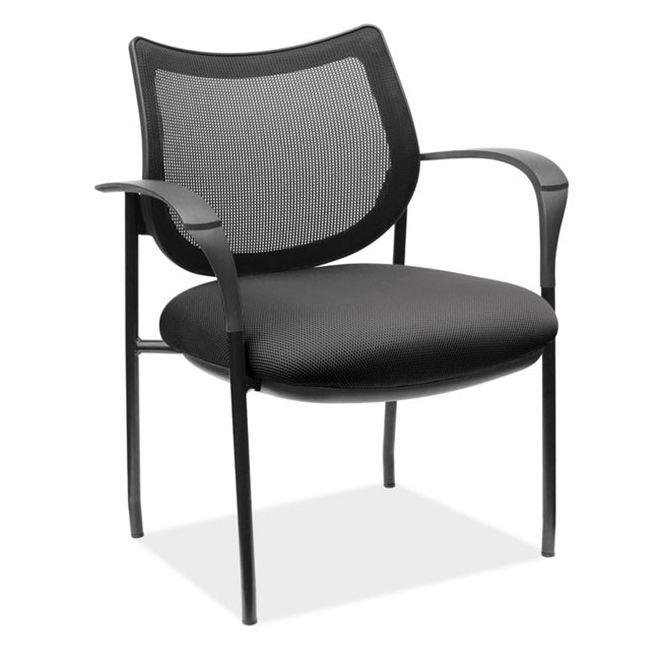 Mesh back office guest chair with padded seat. Mesh back office guest chair with padded seat.