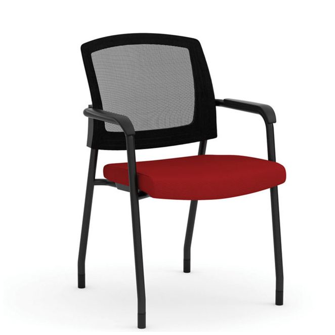 Mesh back office side chair with padded seat. Mesh back office side chair with padded seat.