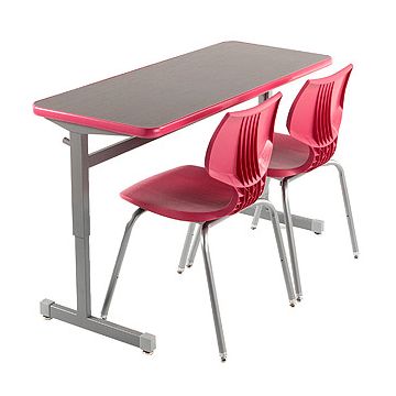 Silhouette Double Student Desks