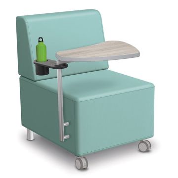 Tablet Arm Lounge Chair w/ Front Casters