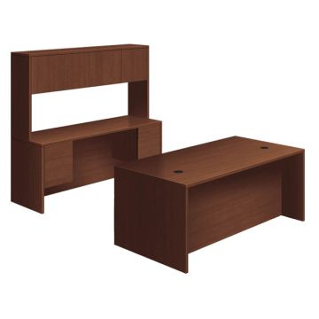 10500 Series Double Pedestal Desk, Credenza W/ Stack-On Storage