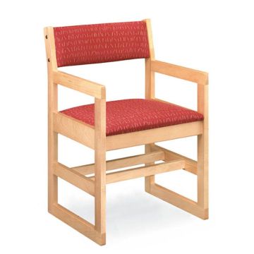 Class Act Wooden Sled Base Guest Chair w/ Arms by Community