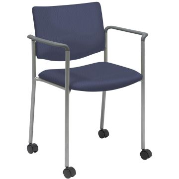 1310 Chair- Upholstered Padded Arm Chair w/ Casters