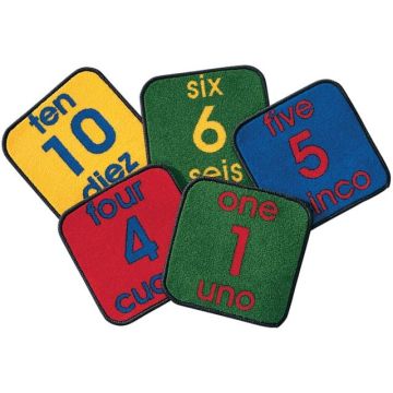 Bilingual Rug ValuePlus Number Squares ( Kit of 10 )