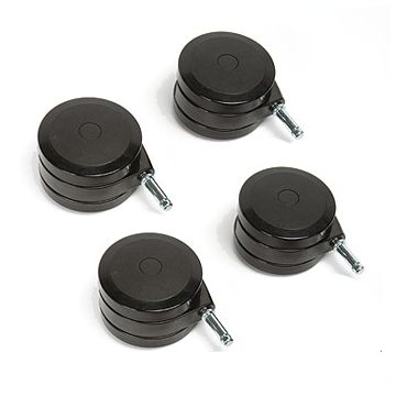 4'' Dual Wheel Casters- 4 Pack Non-Locking