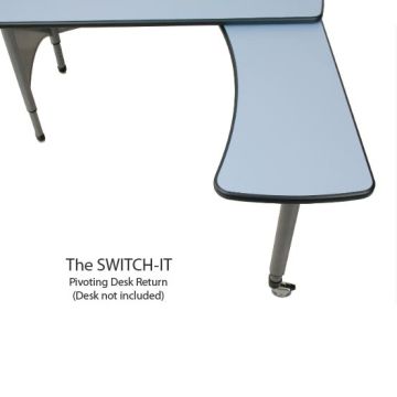 Switch-It Pivoting School Desk Return (42'' W x 18'' D)