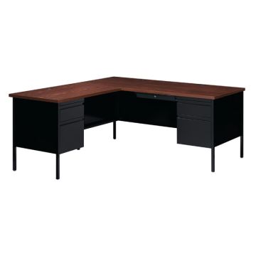 Corner Office Desk w/ Left Hand Return & Double Pedestal - 72” W x 66” D
