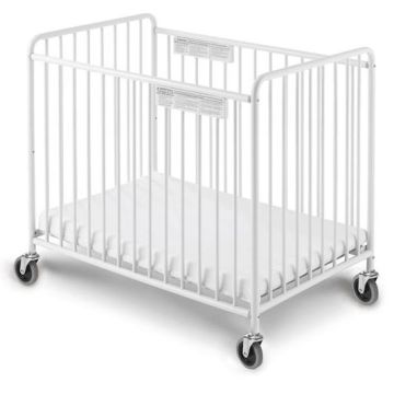 Chelsea Steel Compact Crib with 4'' Evacuation Casters