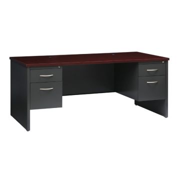 Executive Modular Office Desk w/ Double Pedestal