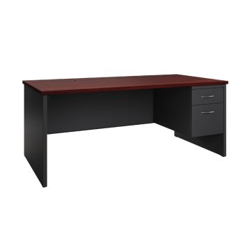 Right Hand Executive Modular Office Desk w/ Single Pedestal