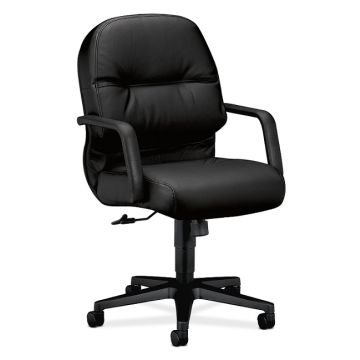 Pillow-Soft Mid-Back Swivel/Tilt Chair (Leather)