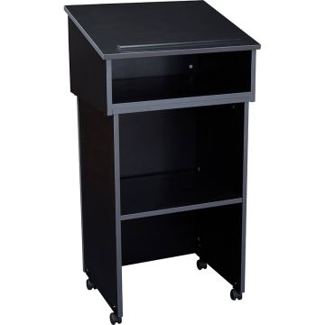 Complete 2-Piece Set- Table Top Lectern and AV Mobile Base
