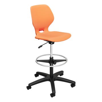 Numbers Adjustable Height Stool with Casters - 23-1/2" to 33-1/2" H