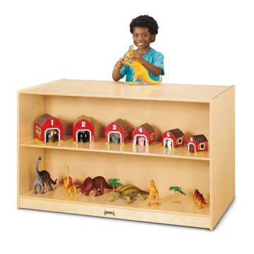 Double-Sided Island w/ Straight Shelf Storage