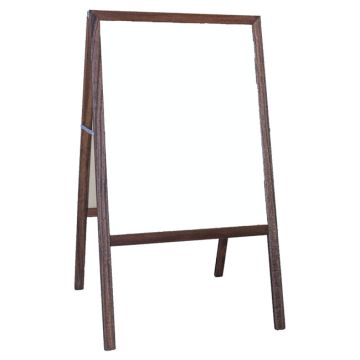 Stained White & Black Dry Erase Marquee Easel