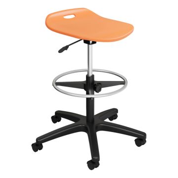 Potential Adjustable Height Backless Stool with Casters - 23-1/2" to 33-1/2" H