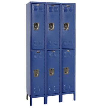 Premium Double-Tier 3-Wide Lockers (36'' H Openings)