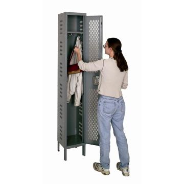 Heavy-Duty Ventilated Single-Tier 1-Wide Lockers