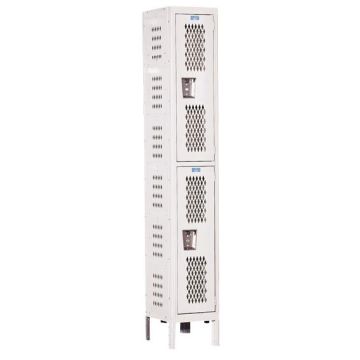 Heavy-Duty Ventilated Double-Tier 1-Wide Lockers