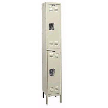 Rust Resistant Galvanite Double-Tier 1-Wide Metal Lockers