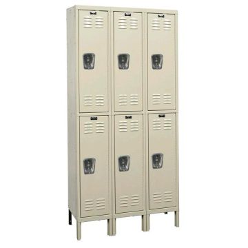 Rust Resistant Galvanite Double-Tier 3-Wide Metal Lockers