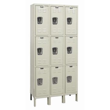 Rust Resistant Galvanite Triple-Tier 3-Wide Lockers