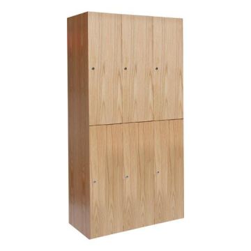Double-Tier Wood Club Lockers