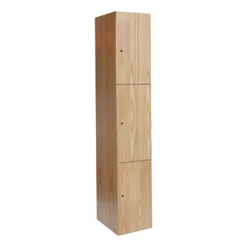 Triple-Tier Wood Club Lockers
