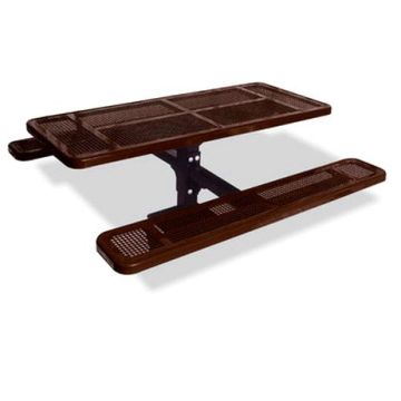 Rectangular Single Pedestal Outdoor Tables