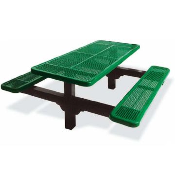 Rectangular Dual Pedestal Outdoor Table