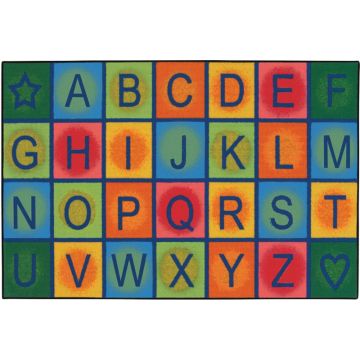 Simple Alphabet Blocks Value Rug
