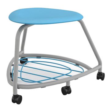 360 Series Backless Chair w/ Bookbag Rack & Soft Wheel Casters