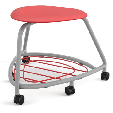 360 Series Backless Chair w/ Bookbag Rack & Hard Wheel Casters