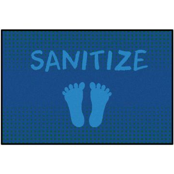 Blue Stand and Sanitize Rug - 3'x4'6'' Rectangle
