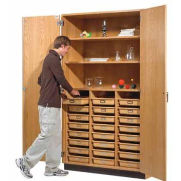 Tote Tray & Shelving Storage Cabinet