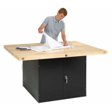 Four-Station Workbench w/ Double Door Storage