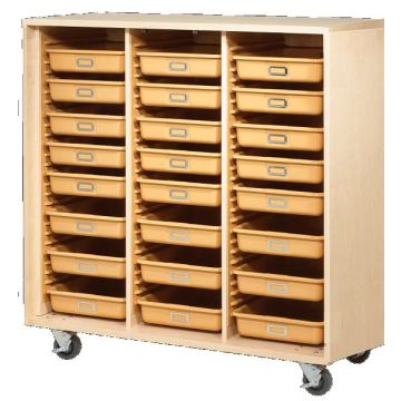 Mobile Tote Tray Storage Cabinets